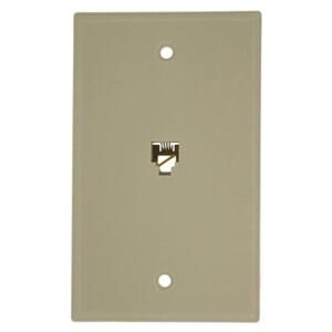 4 Pcs Leviton 40249-I Standard Telephone Wall Jack, 625F2 Screw Terminals Ivory